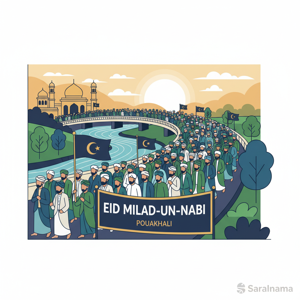 Thousands Join Eid Milad-un-Nabi Procession in Pouakhali