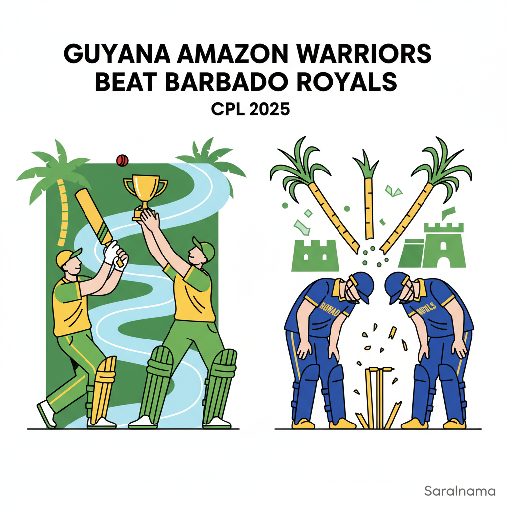 Guyana Amazon Warriors Beat Barbados Royals in CPL 2025