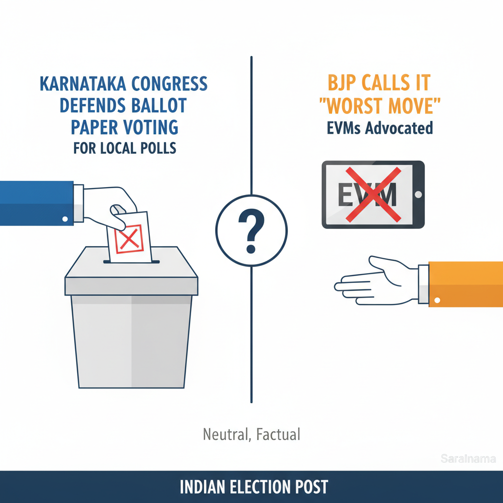 Karnataka Congress Defends Ballot Paper Voting For Local Polls, BJP Calls It &#x27;Worst Move&#x27;