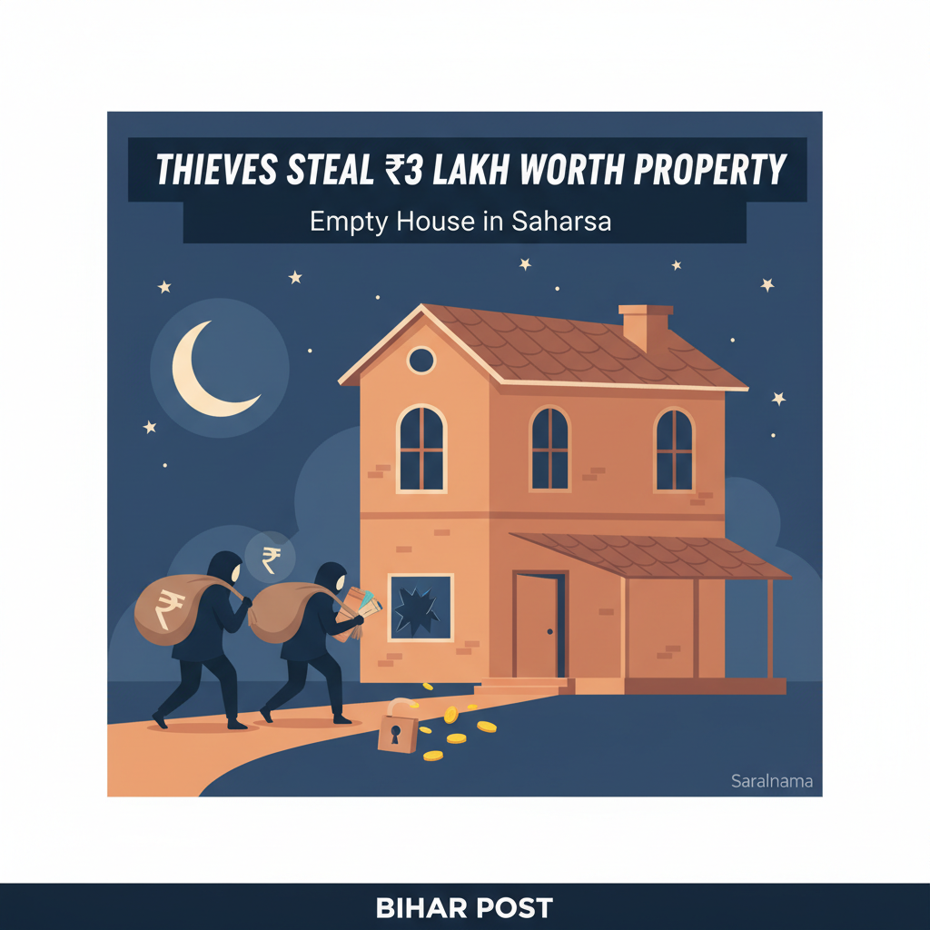 Thieves Steal ₹3 Lakh Worth Property from Empty House in Saharsa