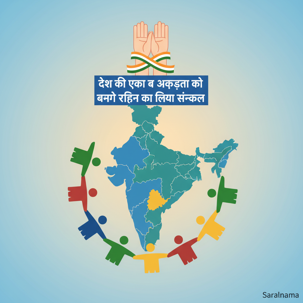 देश की एकता व अखंडता को बनाए रखने का लिया संकल्प