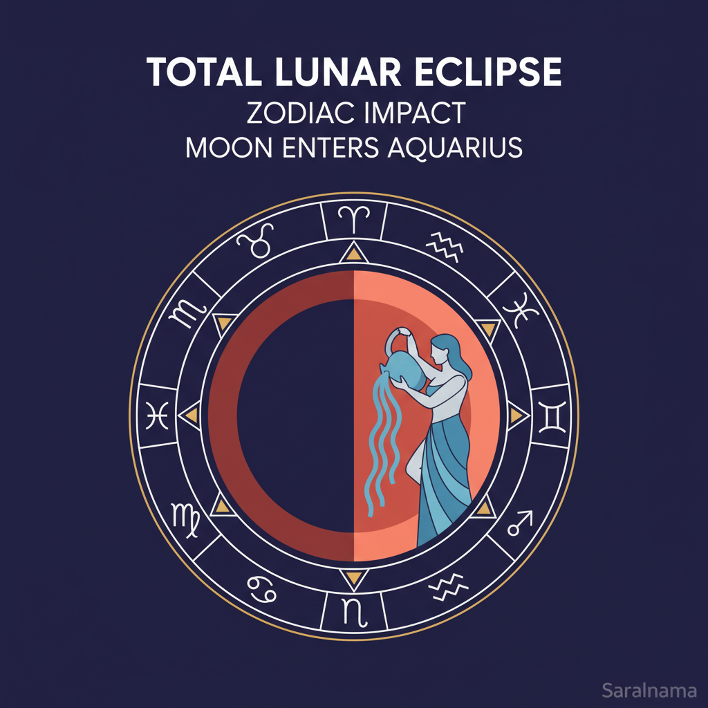 Total Lunar Eclipse: Zodiac Impact as Moon Enters Aquarius