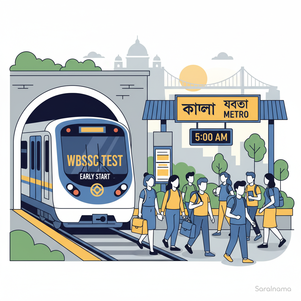 Kolkata Metro Runs Early for WBSSC Test Candidates