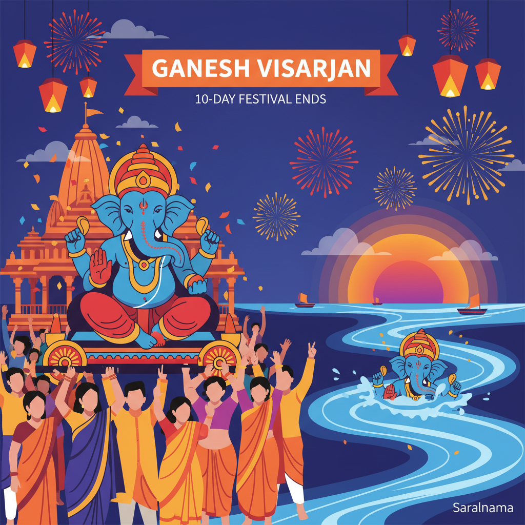 10-Day Ganesh Chaturthi Ends with Grand Visarjan Processions