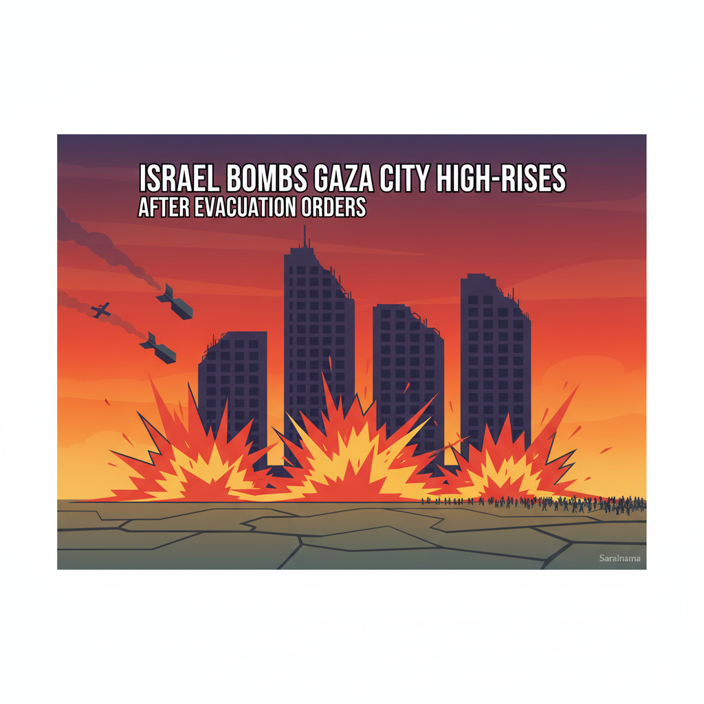 Israel Bombs Gaza City High-Rises After Evacuation Orders