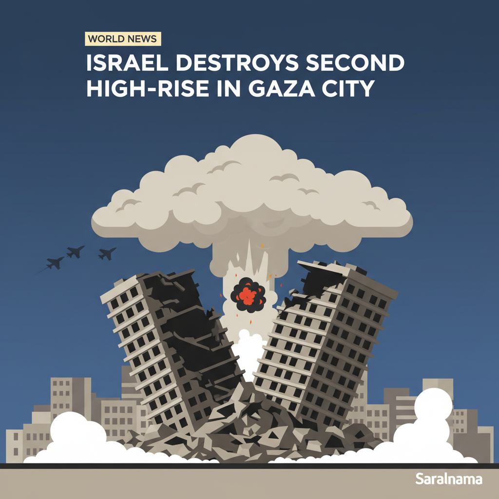 Israel Destroys Second High-Rise in Gaza City