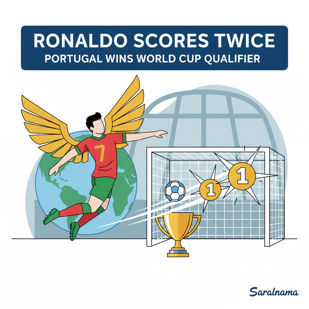 Ronaldo Scores Twice as Portugal Wins World Cup Qualifier