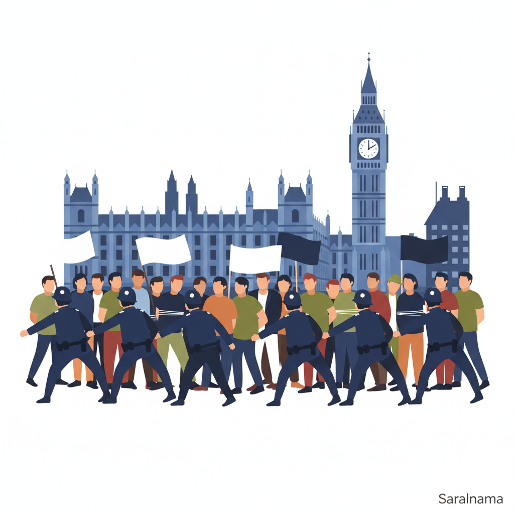 Police make mass arrests at Palestine Action rally outside UK Parliament