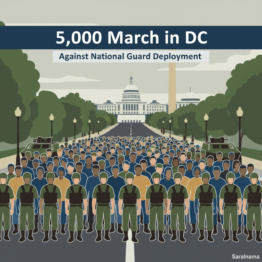 5,000 March in DC Against National Guard Deployment