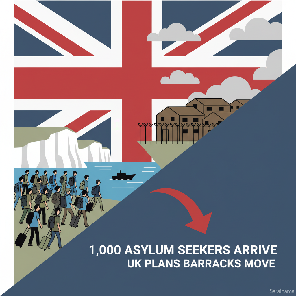 1,000 Asylum Seekers Arrive as UK Plans Barracks Move