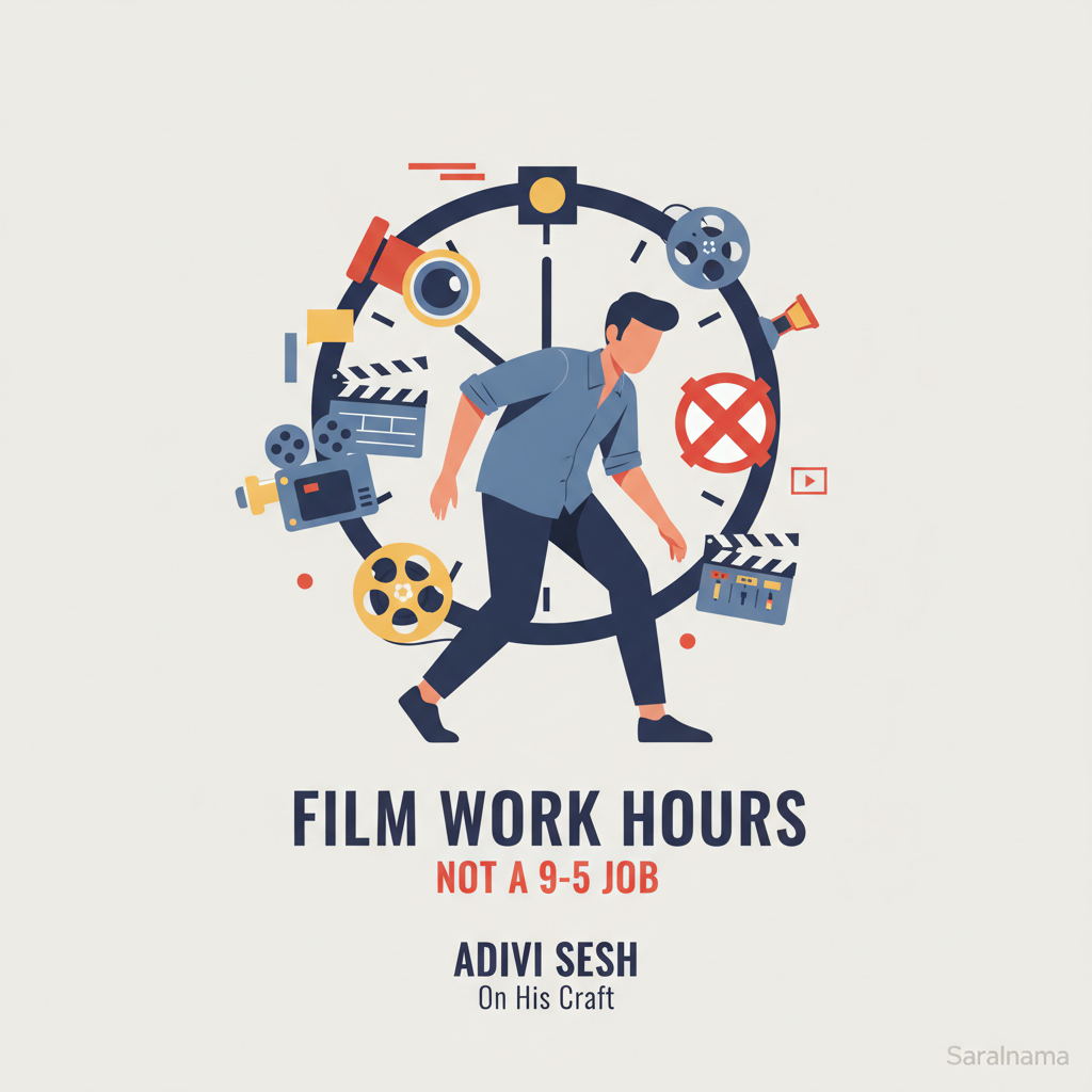 Adivi Sesh on Film Work Hours: Not a 9-5 Job