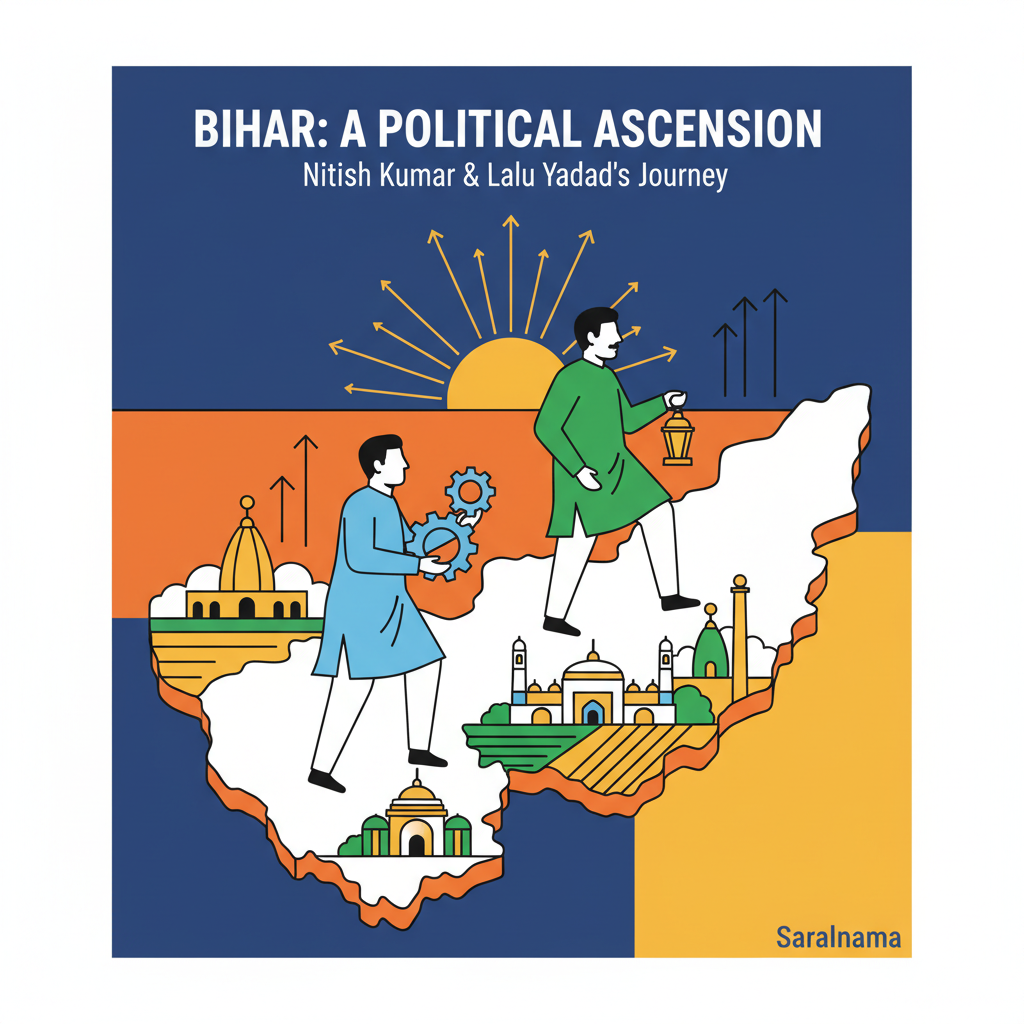 Nitish Kumar and Lalu Yadav Rise in Bihar Politics