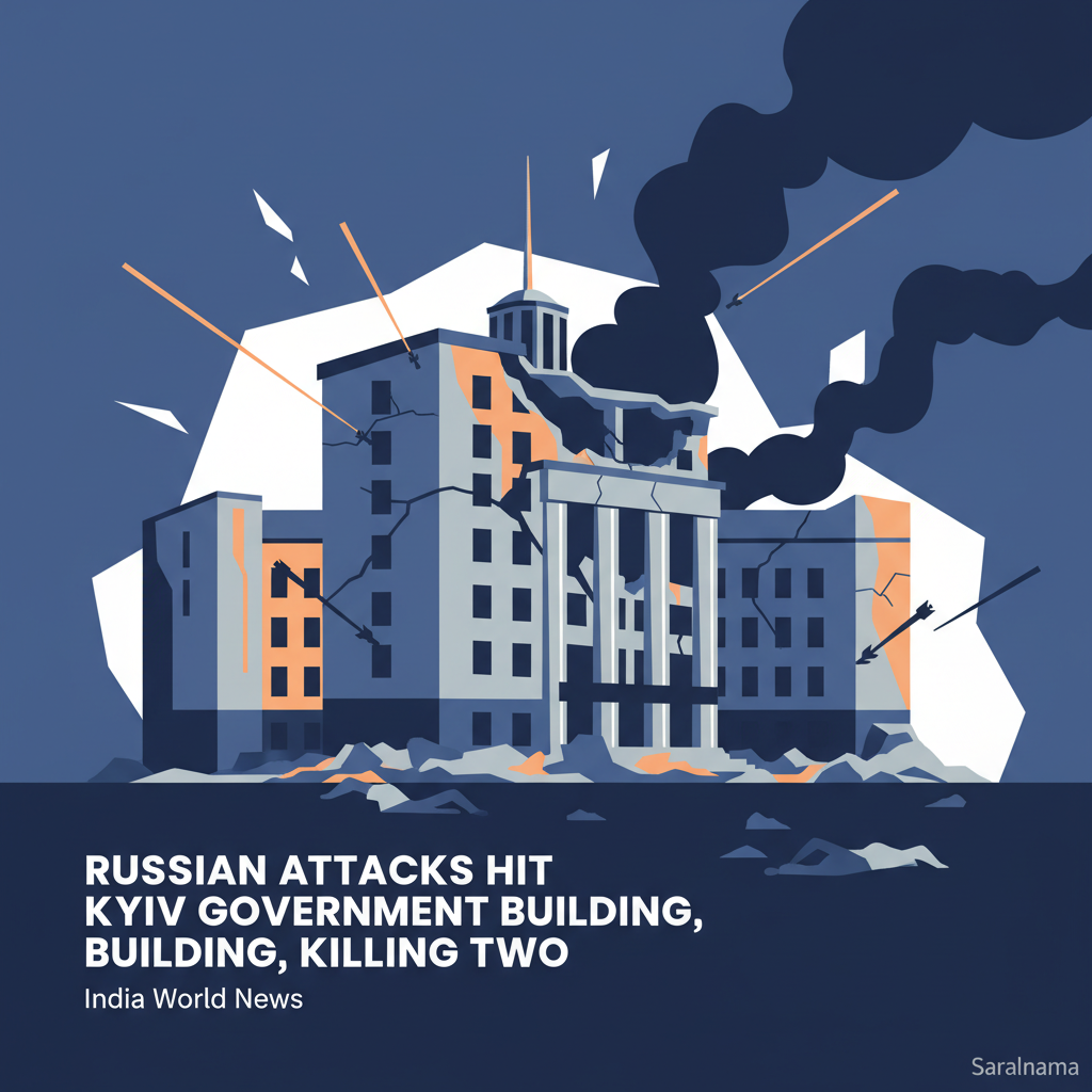 Russian Attacks Hit Kyiv Government Building, Killing Two