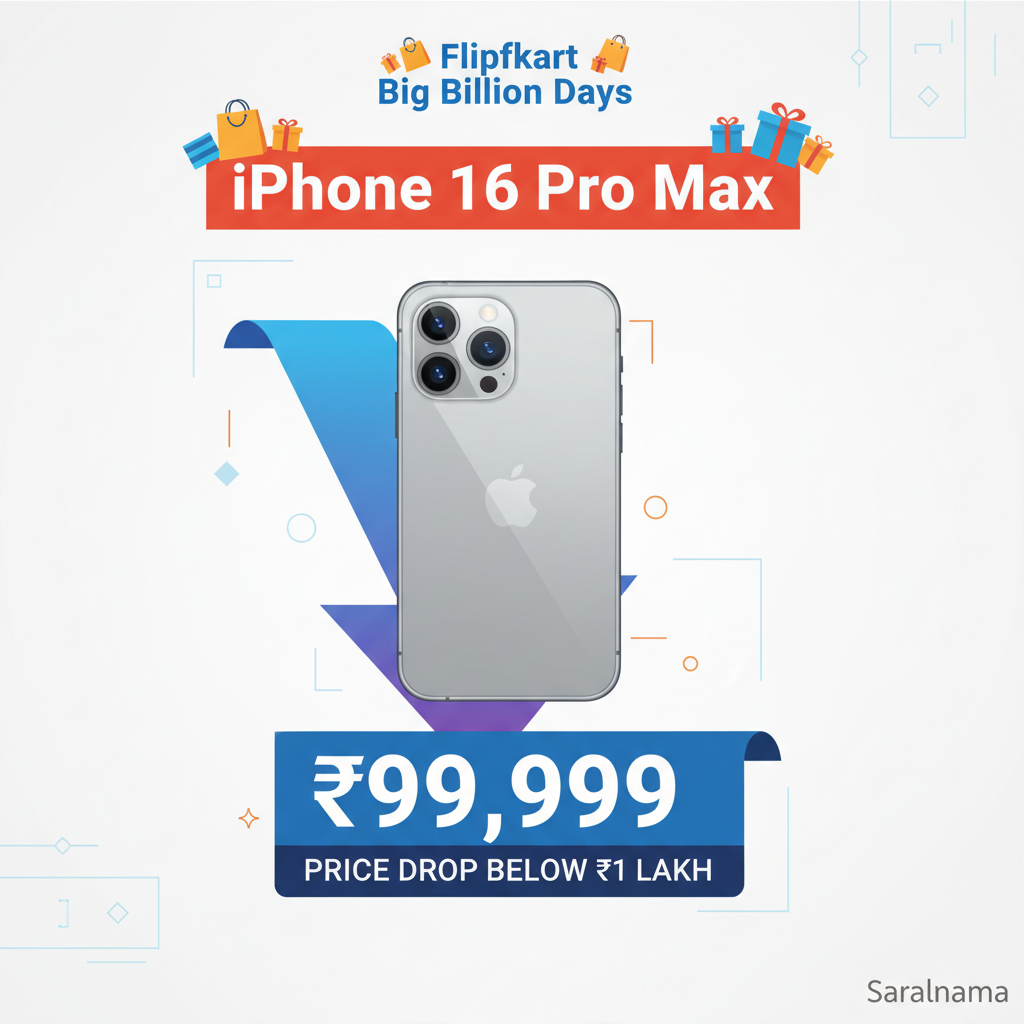 Flipkart Big Billion Days: iPhone 16 Pro Max Price Drop Below ₹1 Lakh