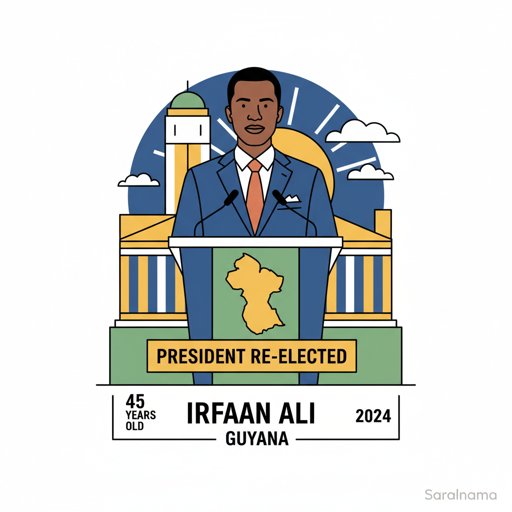 45-Year-Old Irfaan Ali Re-elected as Guyana's President