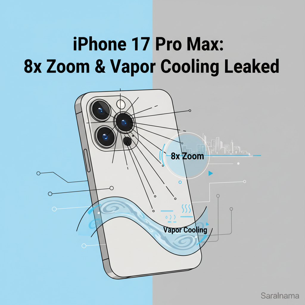 iPhone 17 Pro Max: 8x Zoom and Vapor Cooling Leaked