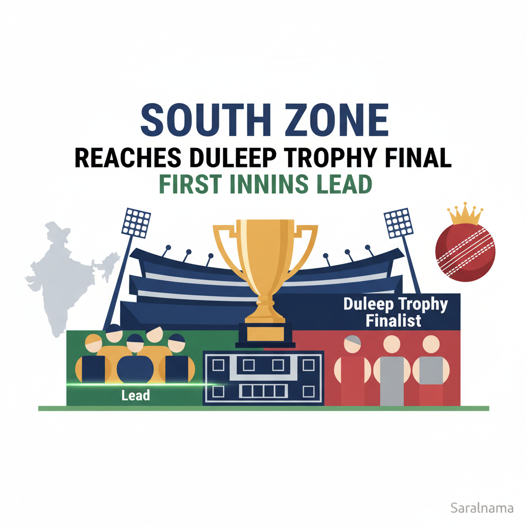 South Zone Reaches Duleep Trophy Final with First Innings Lead