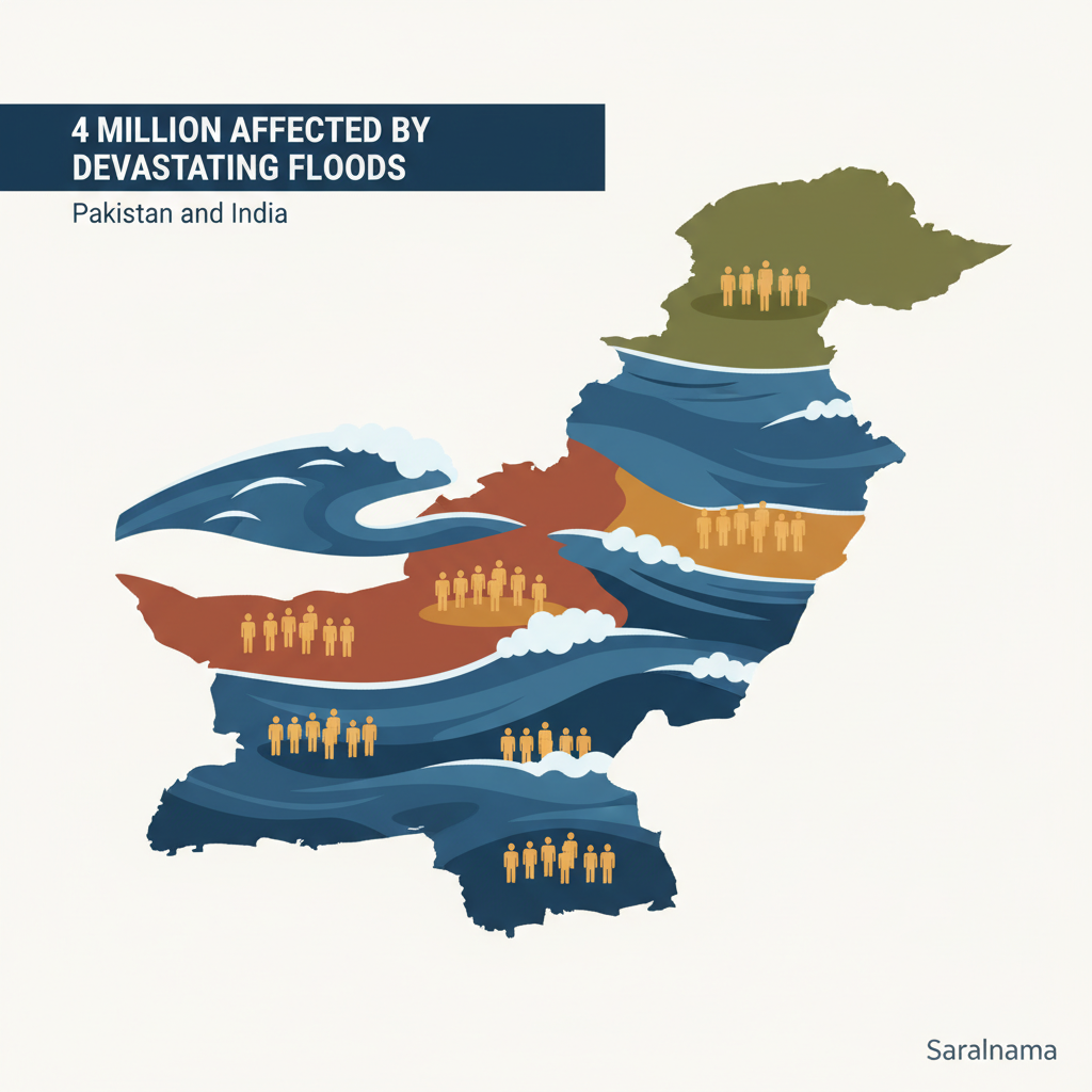 4 Million Affected by Devastating Floods in Pakistan and India