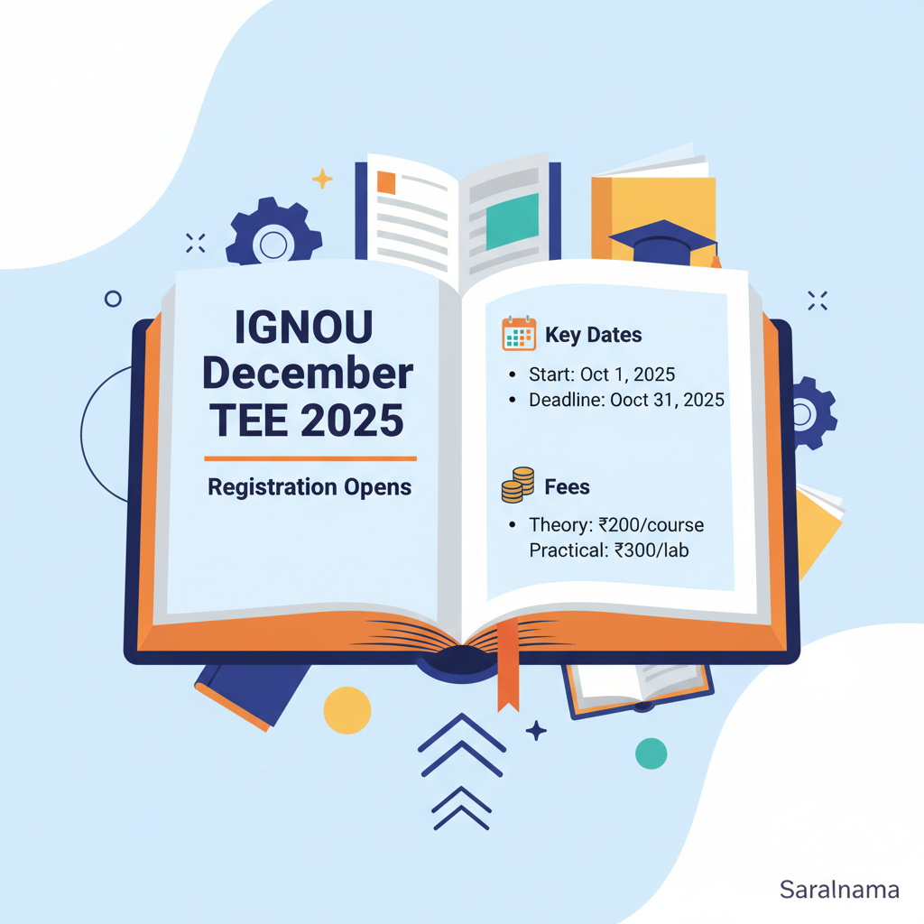 IGNOU December TEE 2025 Registration Opens: Key Dates and Fees