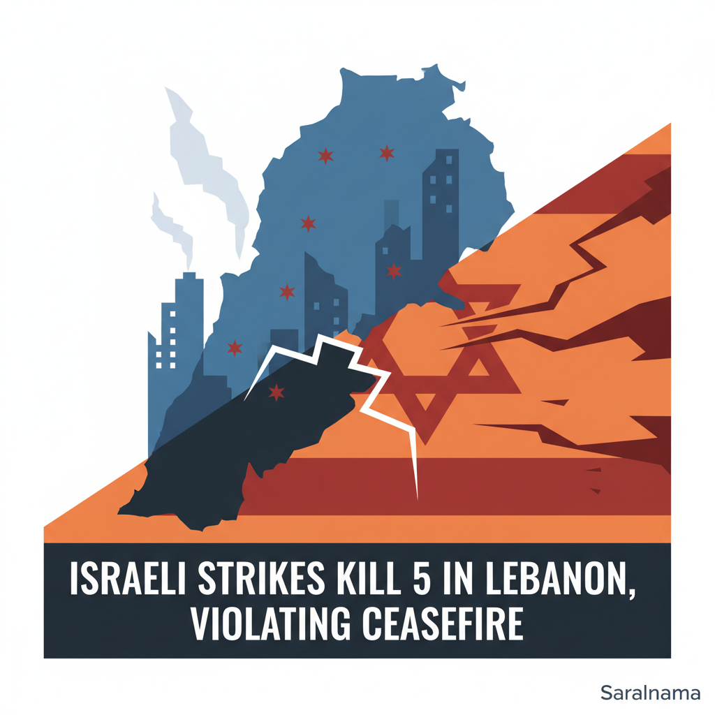 Israeli Strikes Kill 5 in Lebanon, Violating Ceasefire