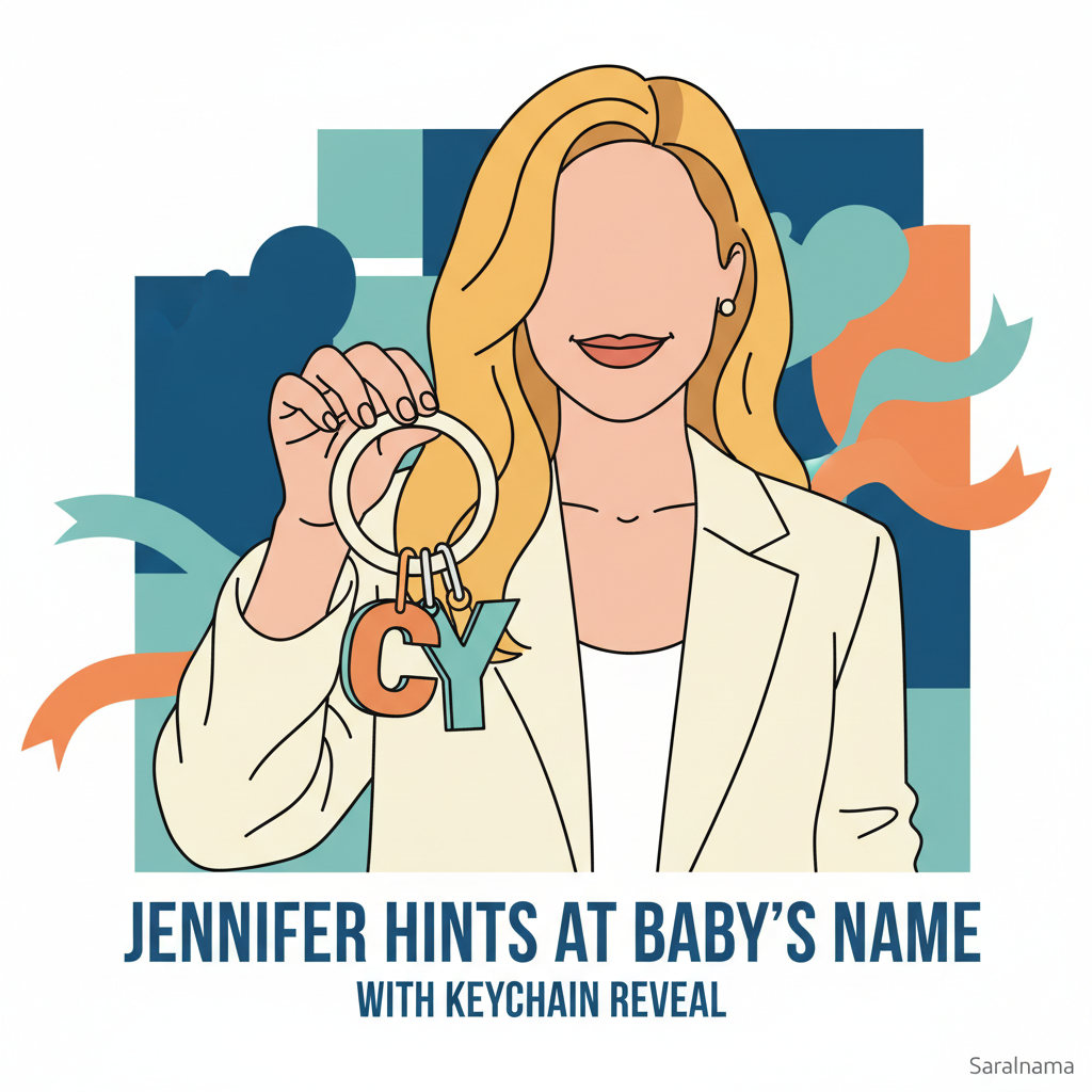 Jennifer Lawrence Hints at Baby's Name with Keychain