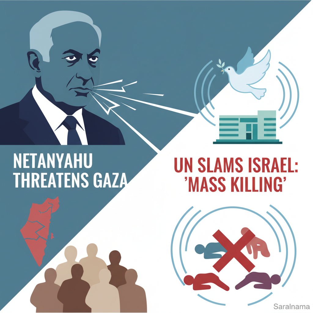 Netanyahu threatens Gaza residents as UN slams Israel over ‘mass killing’