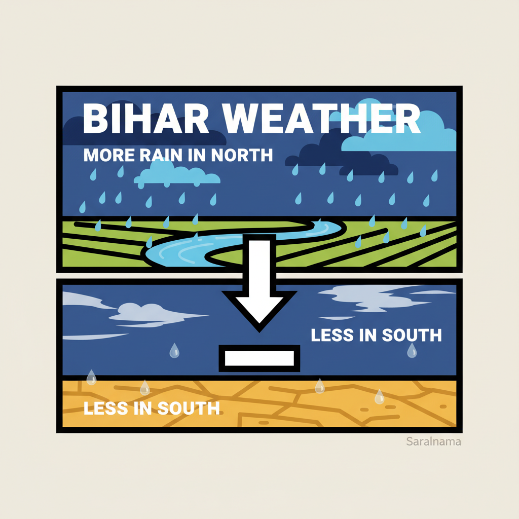 Bihar Weather: More Rain in North, Less in South
