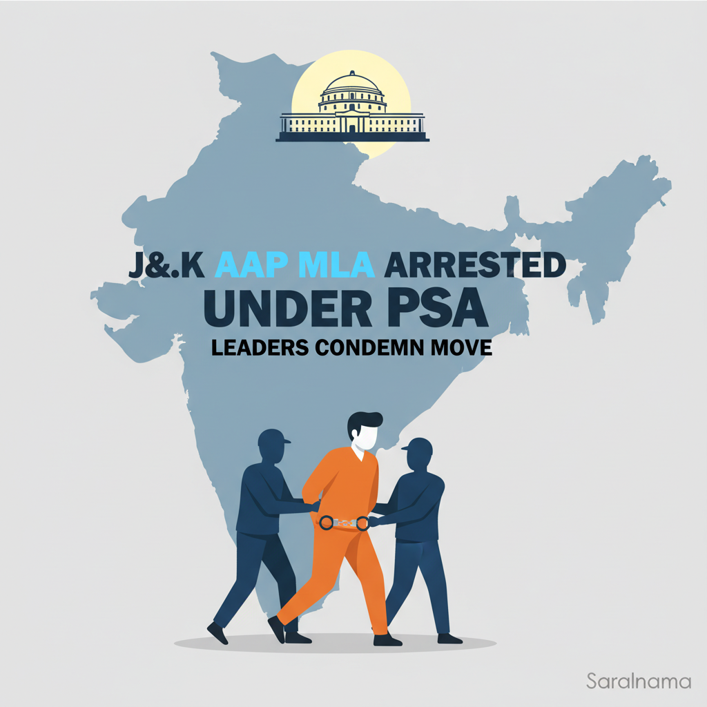 J&K AAP MLA Arrested Under PSA, Leaders Condemn Move