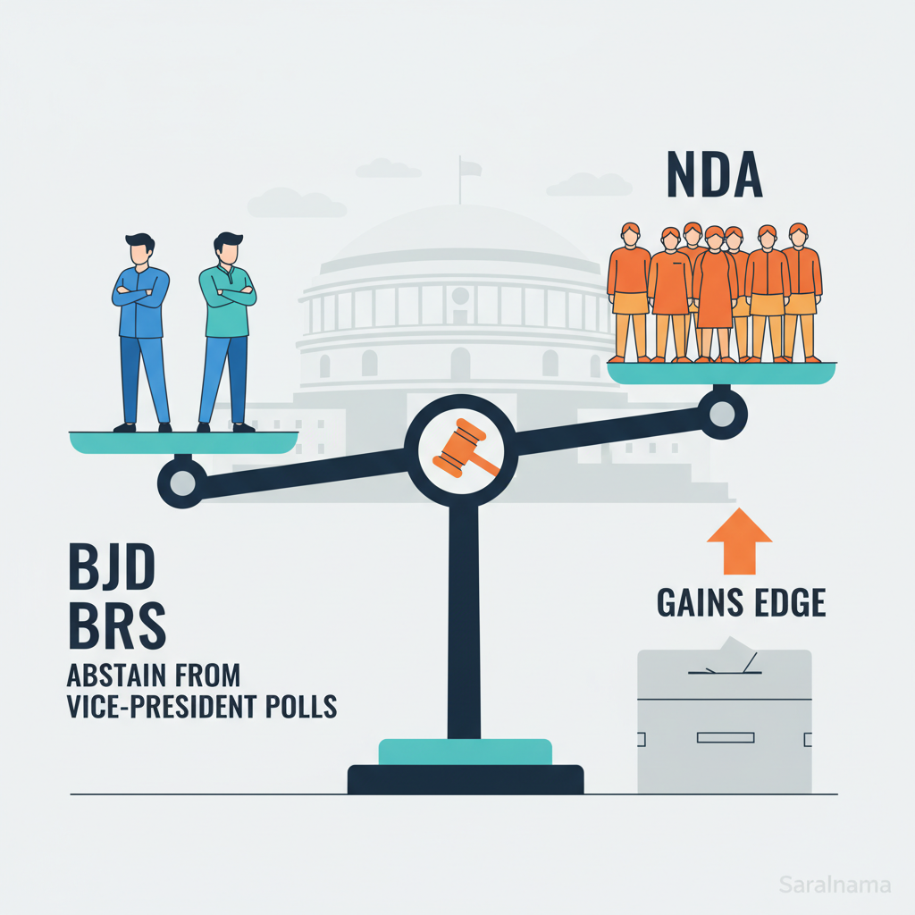 BJD, BRS Abstain from Vice-President Polls, NDA Gains Edge
