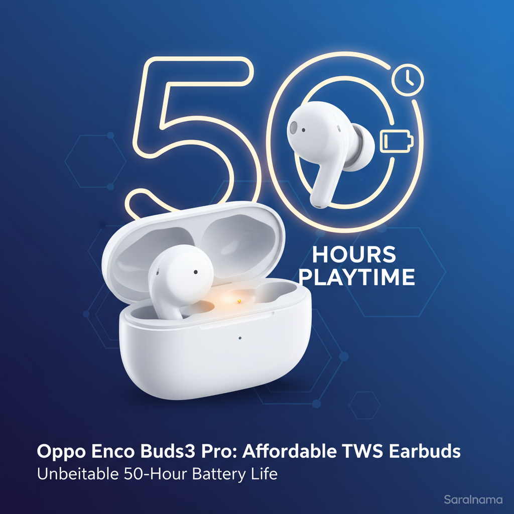 Oppo Enco Buds3 Pro: Affordable TWS Earbuds with 50-Hour Battery