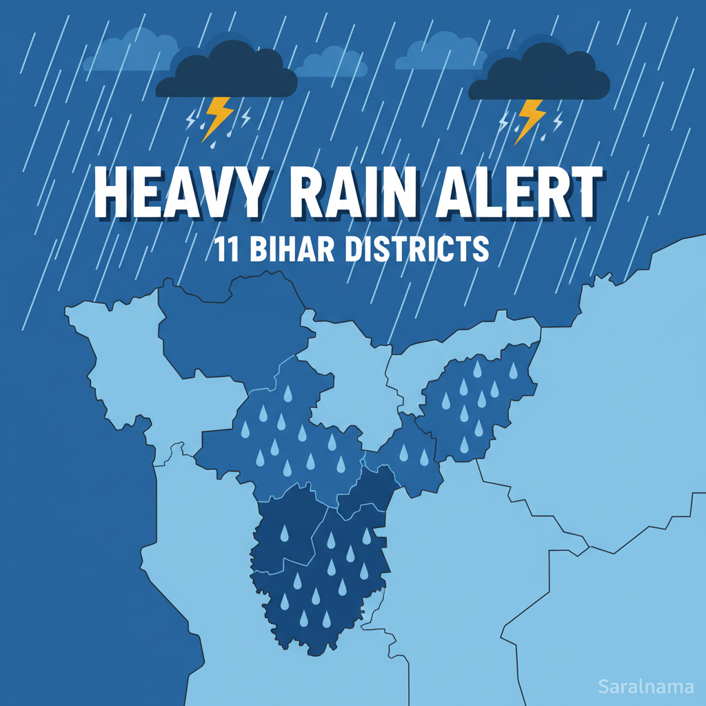 Heavy Rain Alert for 11 Bihar Districts