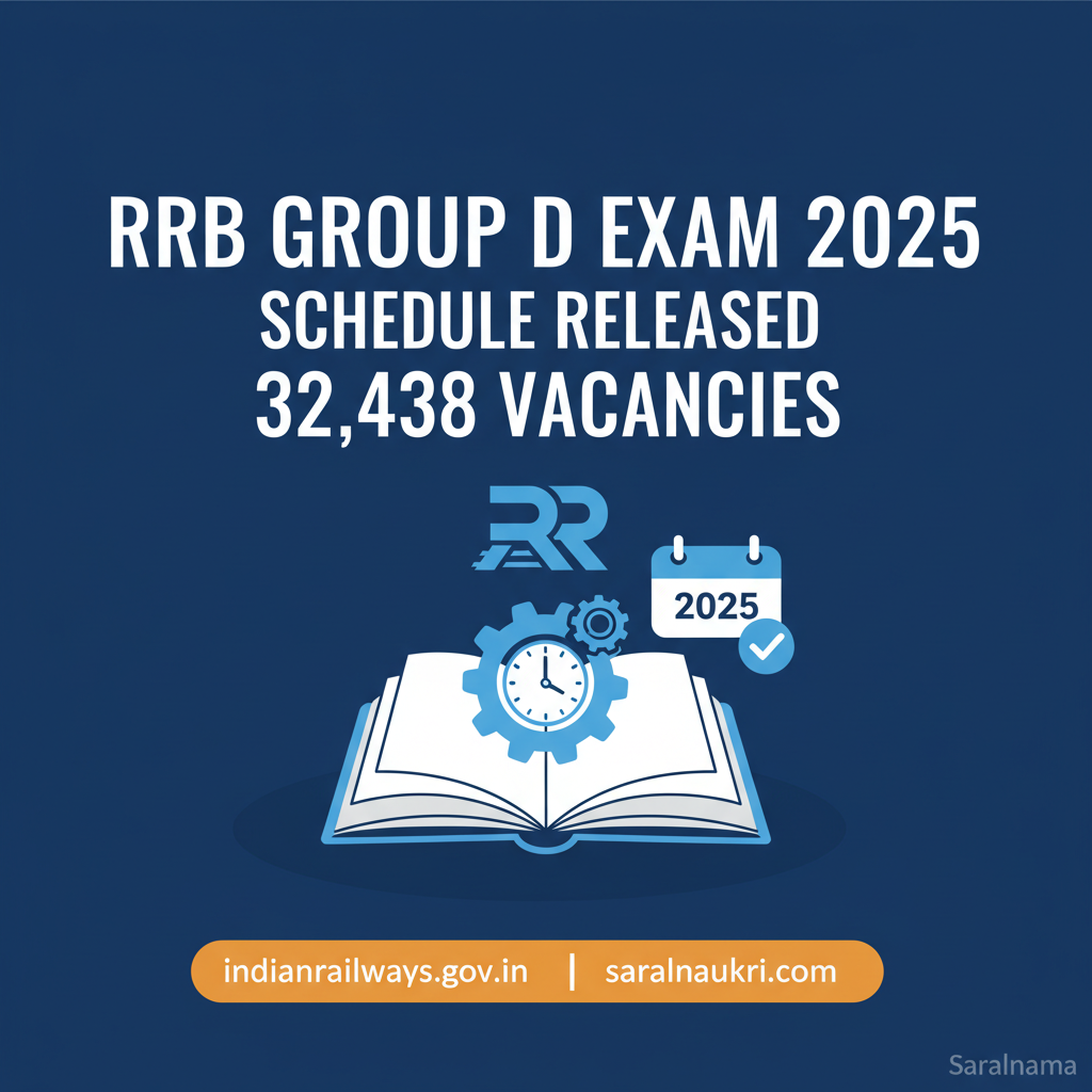 RRB Group D Exam 2025 Schedule Released for 32,438 Vacancies