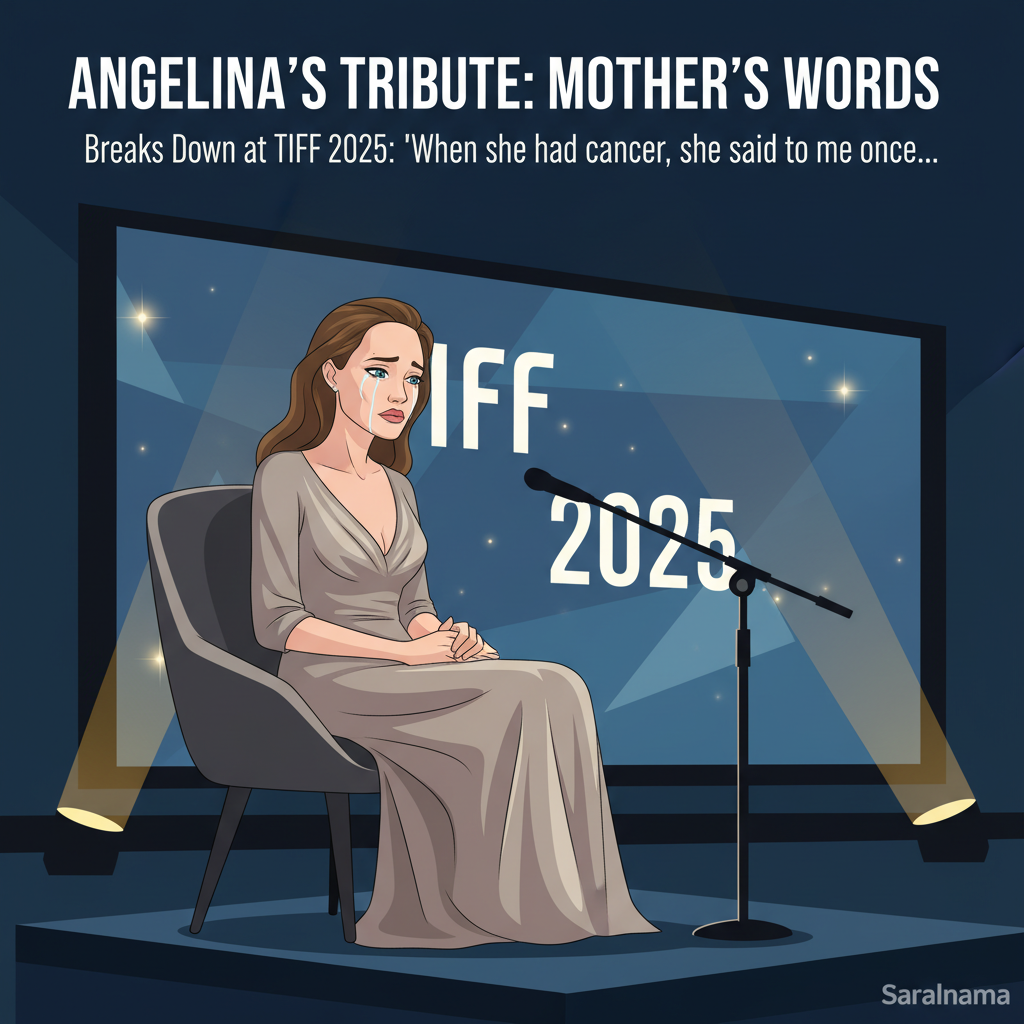 Angelina Jolie breaks down while talking about mother at TIFF 2025: ‘When she had cancer, she said to me once…’