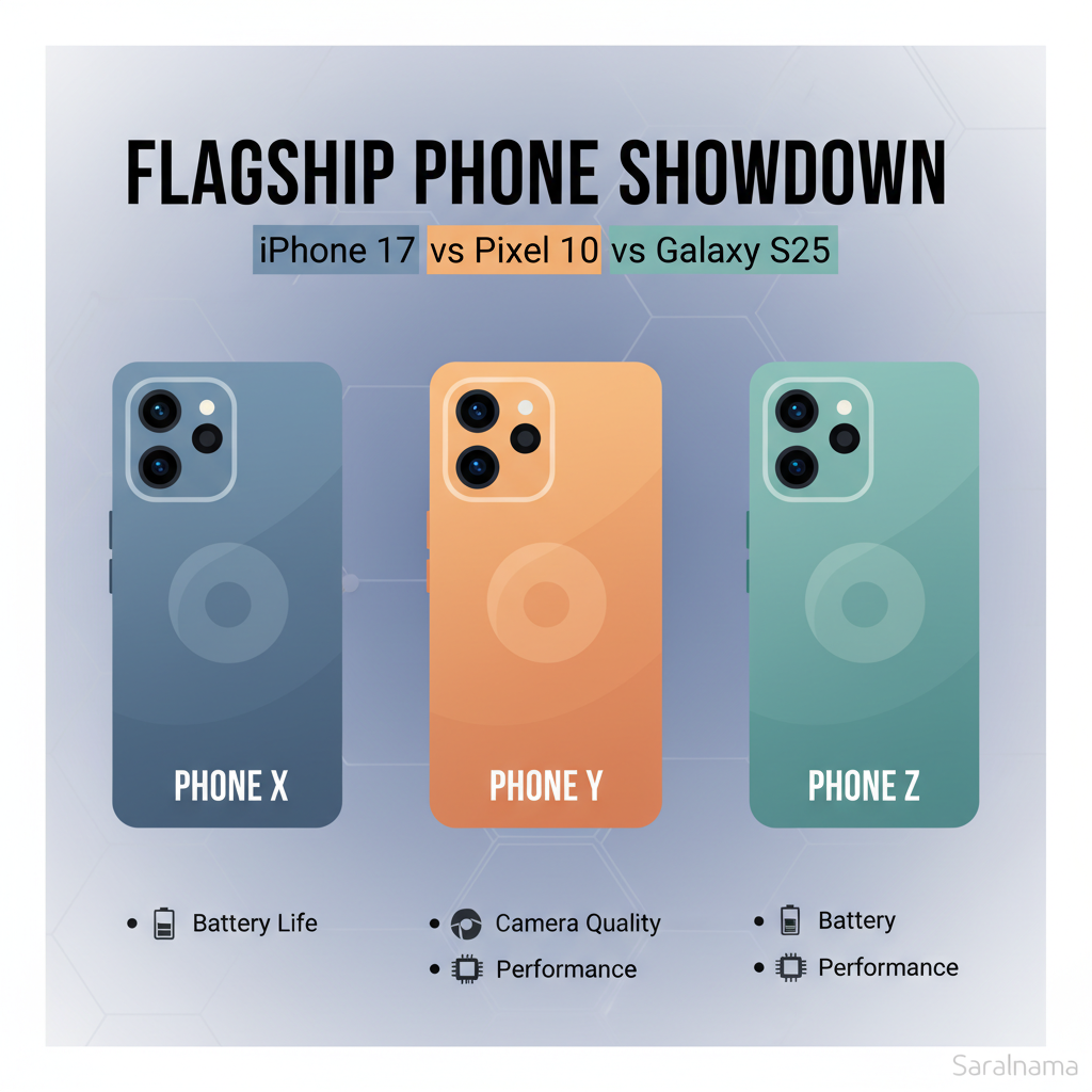 iPhone 17 vs Pixel 10 vs Galaxy S25: Flagship Phone Comparison