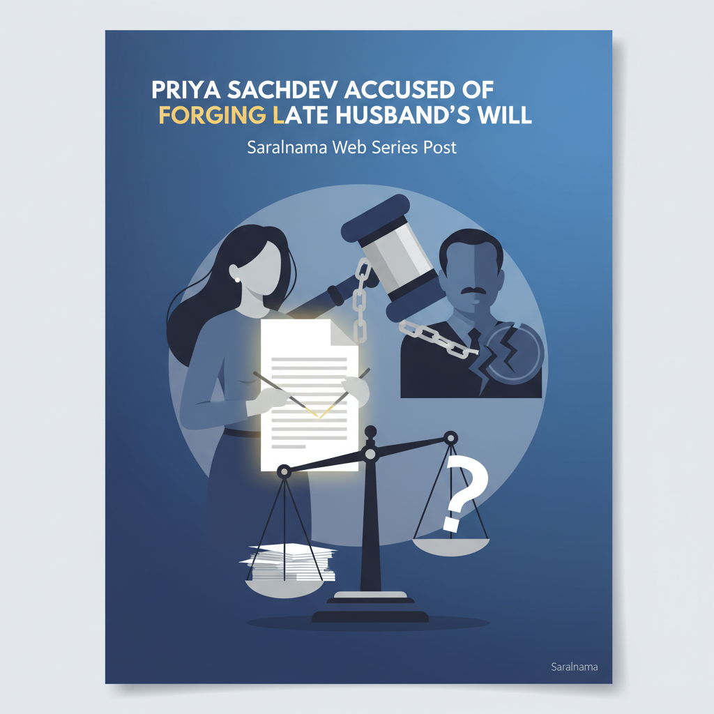 Priya Sachdev Accused of Forging Late Husband's Will