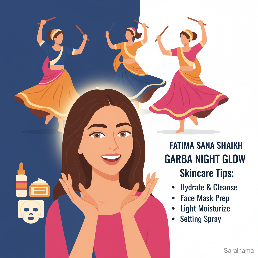 Fatima Sana Shaikh Shares Skincare Tips for Garba Night Glow