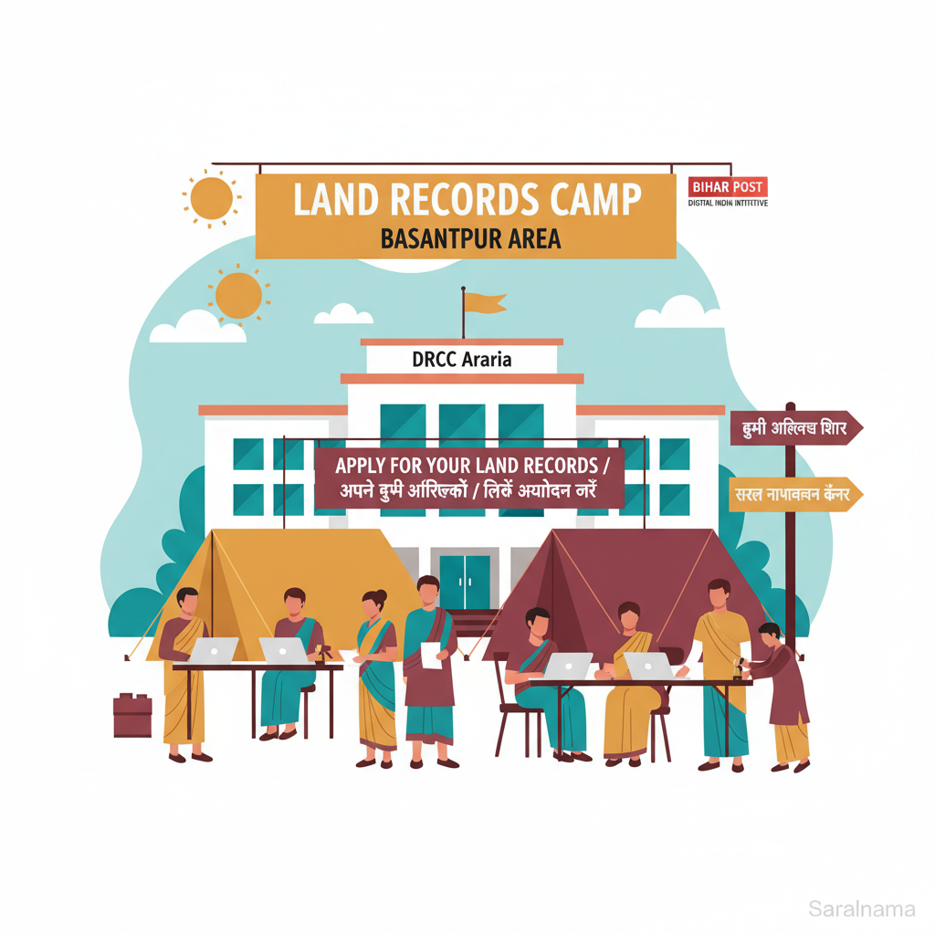 Land Records Camp at DRCC Araria for Basantpur Area