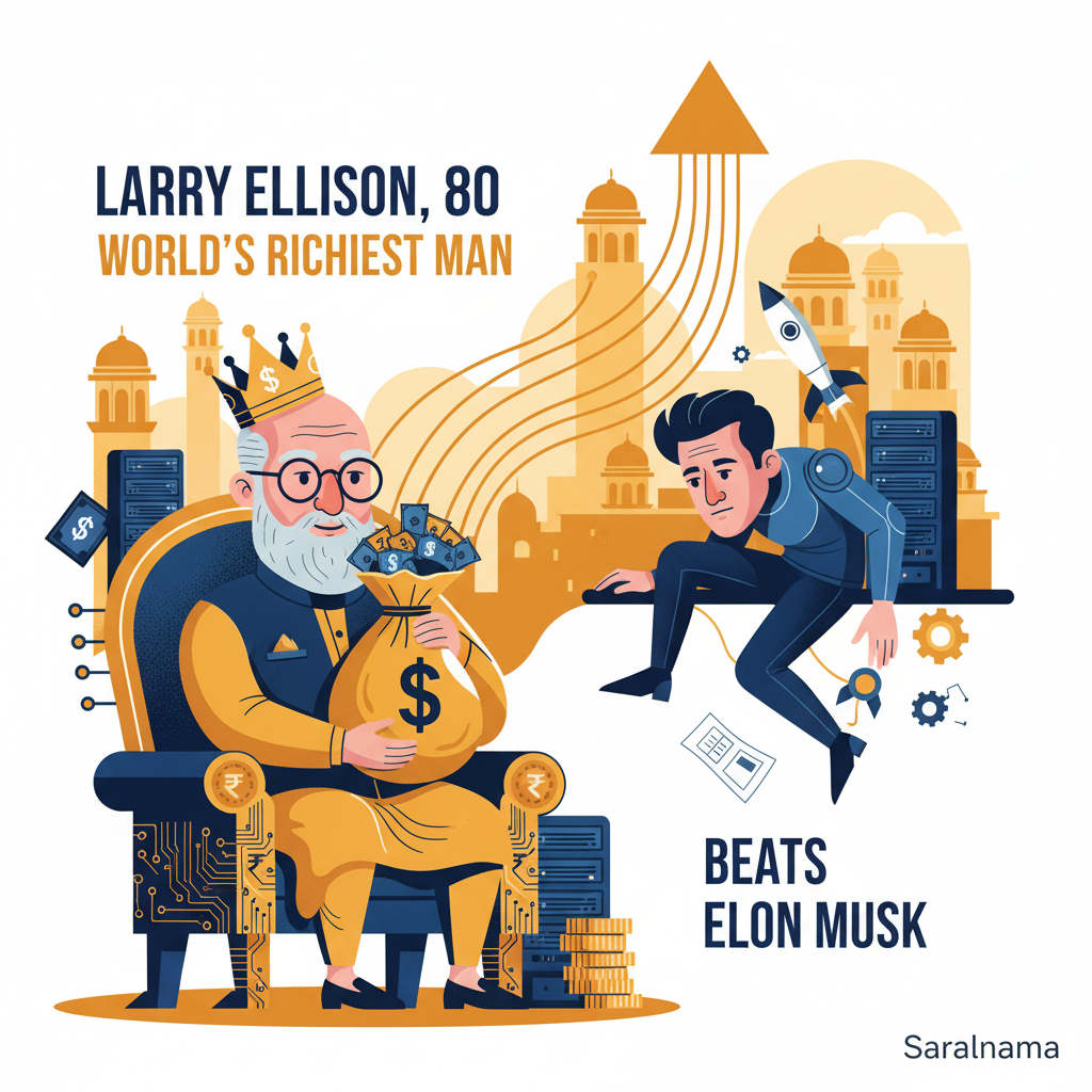 Larry Ellison, 80, Becomes World's Richest Man, Beats Elon Musk