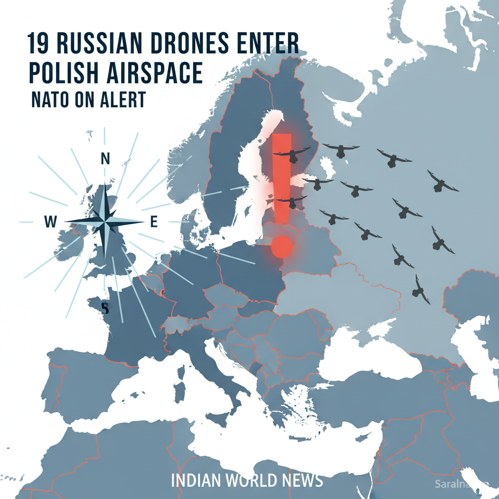 19 Russian Drones Enter Polish Airspace, Nato on Alert