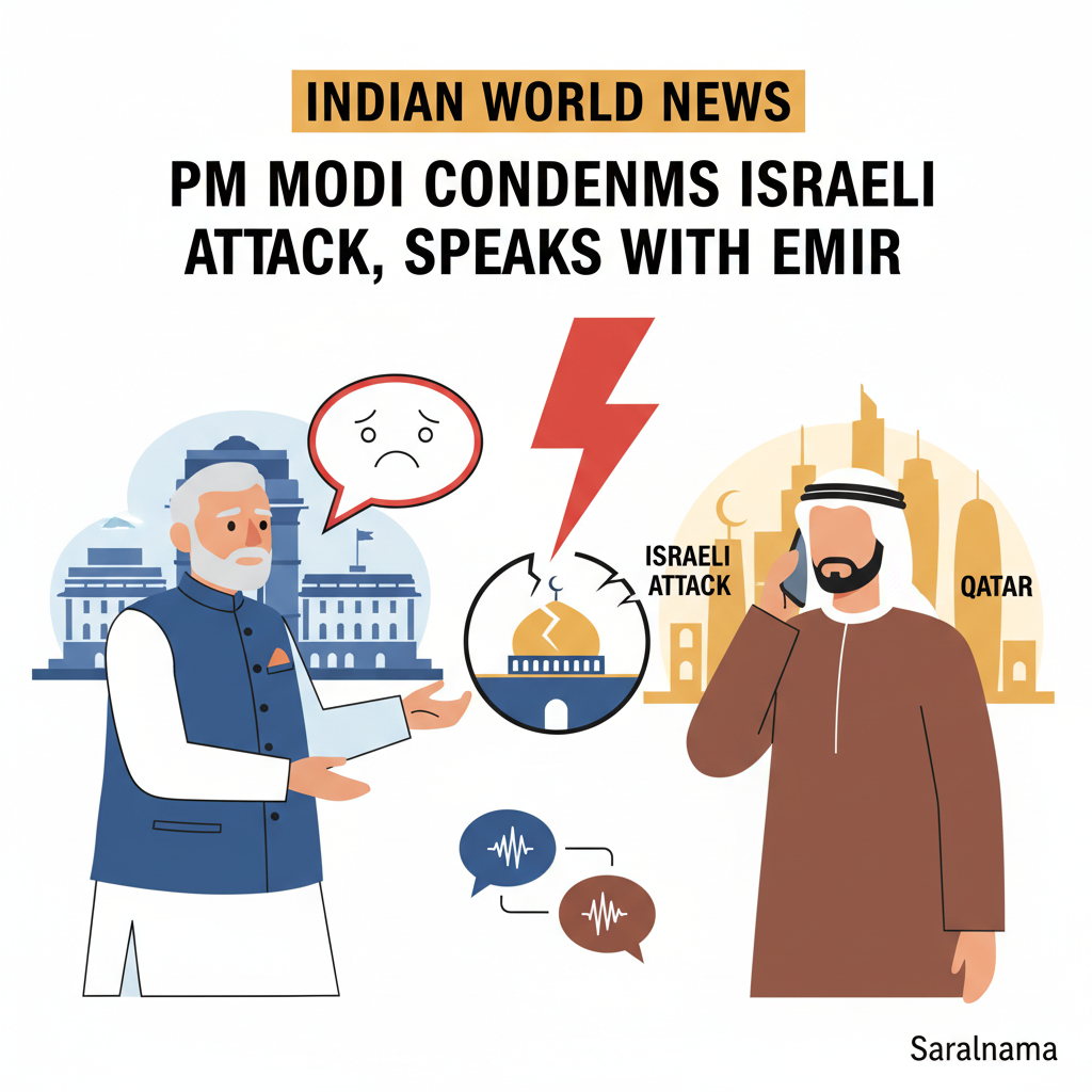 PM Modi Condemns Israeli Attack on Qatar, Speaks with Emir