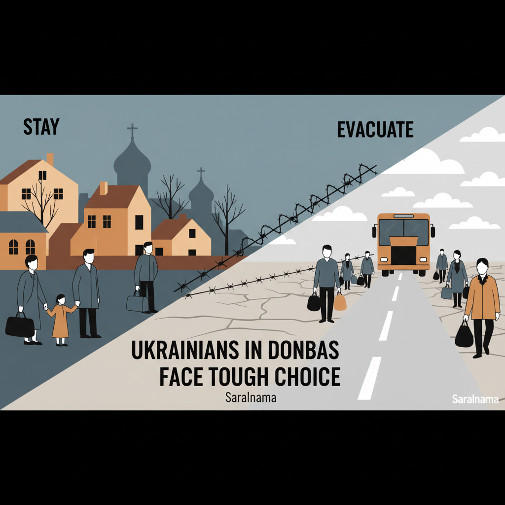 Ukrainians in Donbas Face Tough Choice: Stay or Evacuate