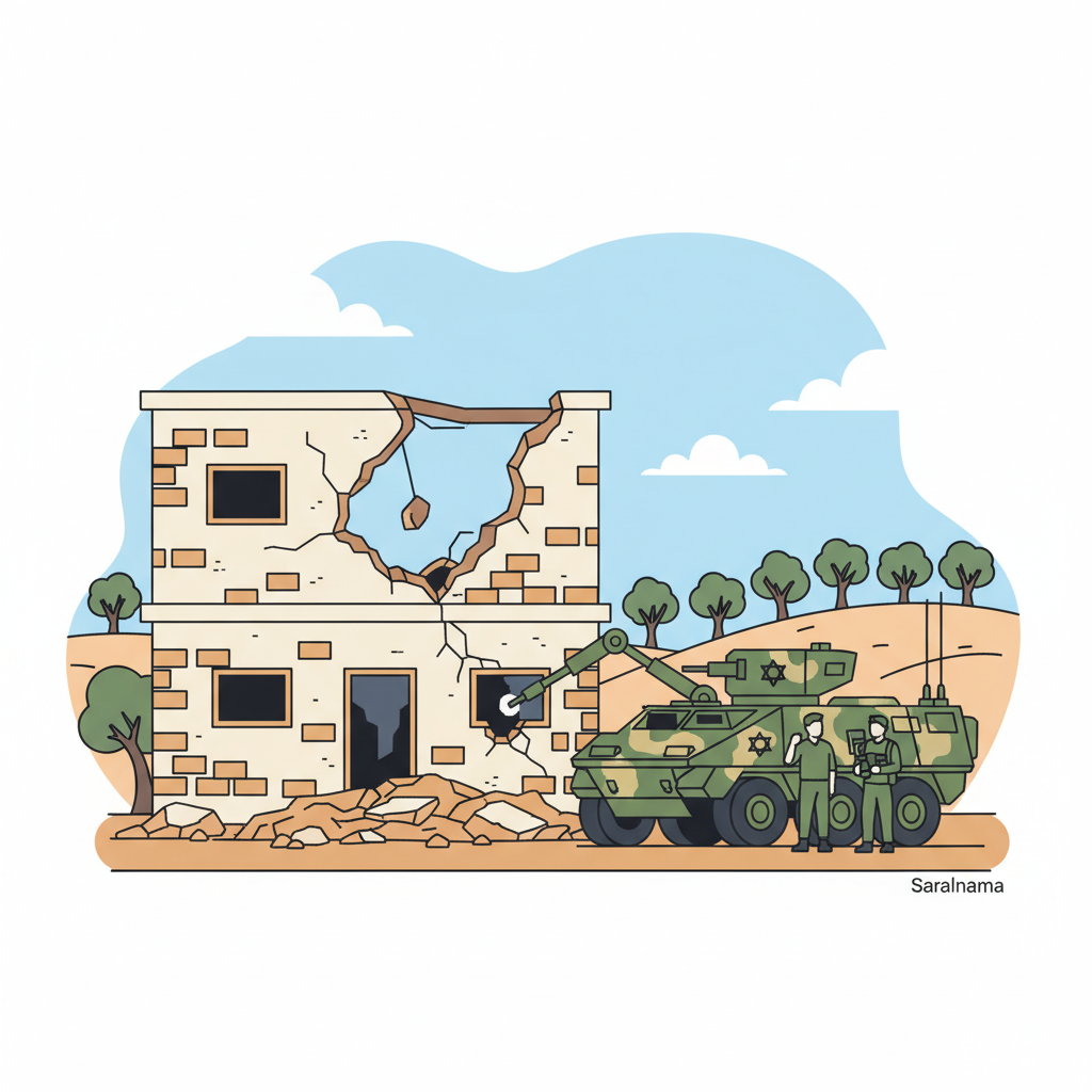 Israeli Forces Damage Palestinian Home in West Bank