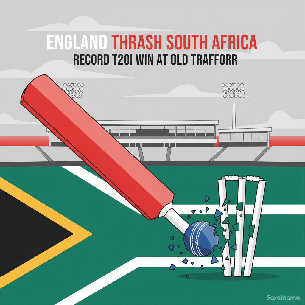 England Thrash South Africa in Record T20I Win at Old Trafford