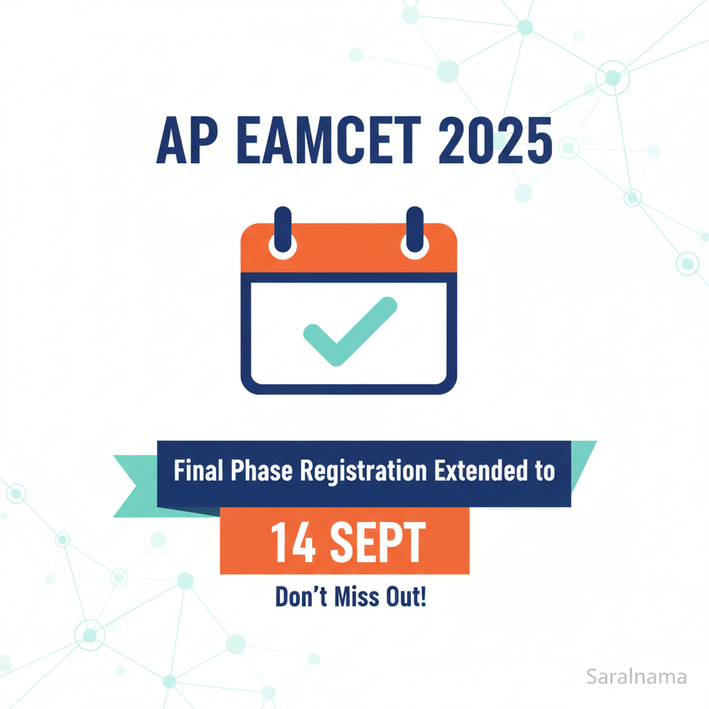 AP EAMCET 2025: Final Phase Registration Extended to 14 Sept