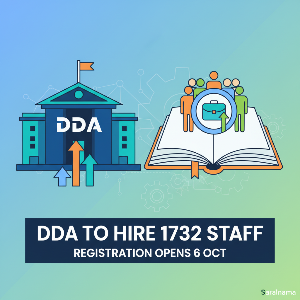 DDA to Hire 1732 Staff, Registration Opens 6 Oct
