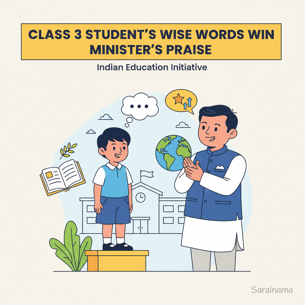 Class 3 Student's Wise Words Win Minister's Praise
