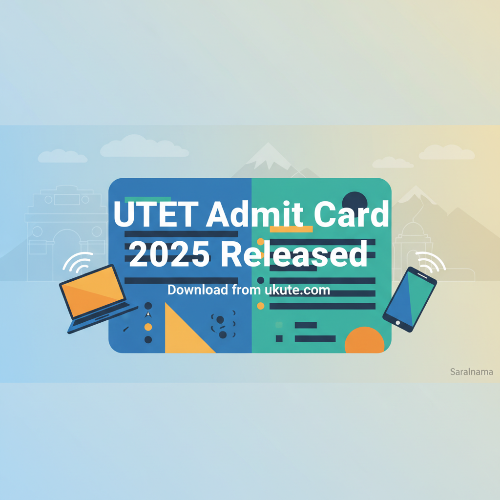 UTET Admit Card 2025 Released: Download from ukutet.com
