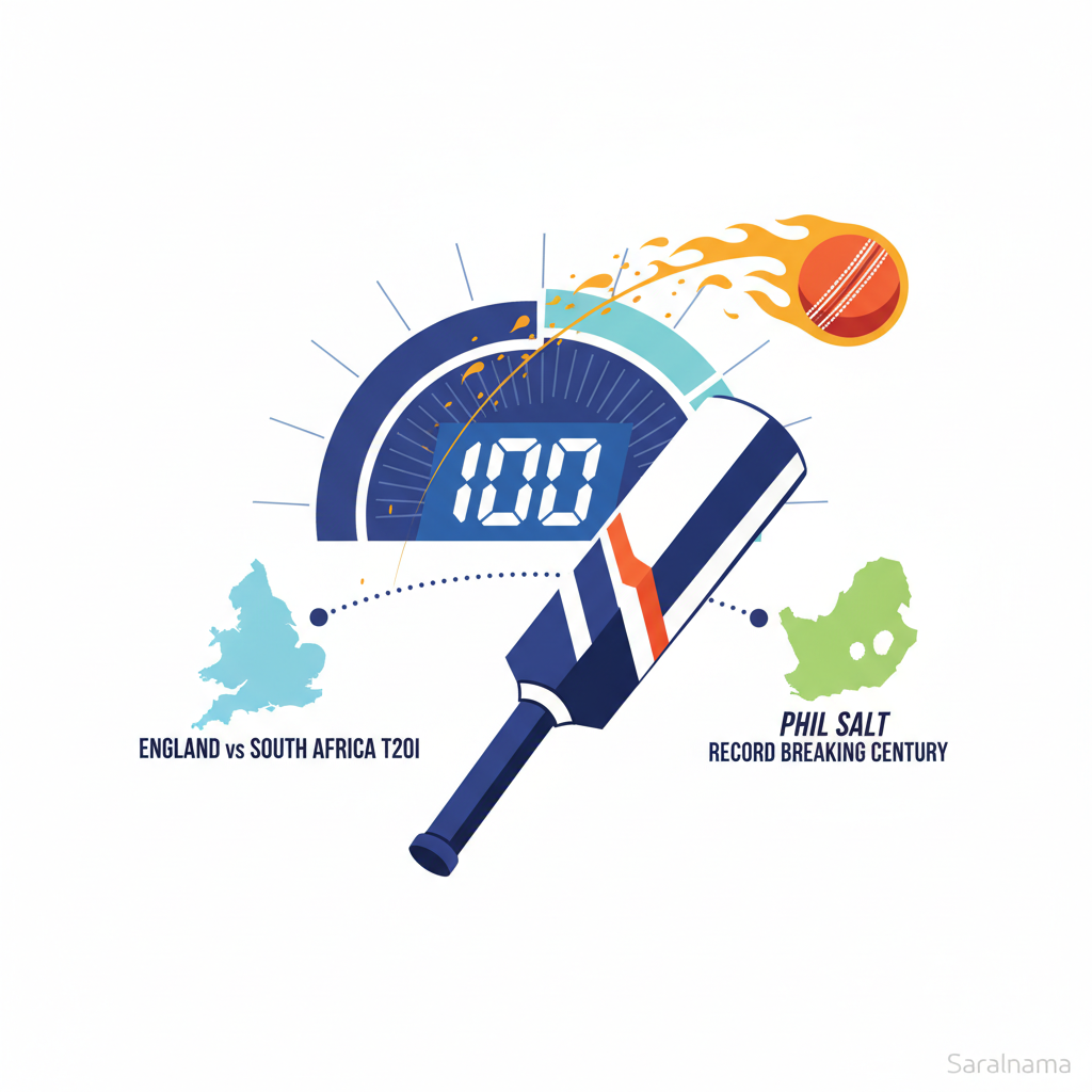 Phil Salt's Record-Breaking Century in England vs South Africa T20I