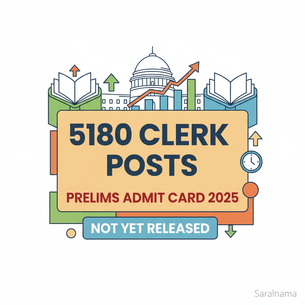 5180 SBI Clerk Posts: Prelims Admit Card 2025 Not Yet Released
