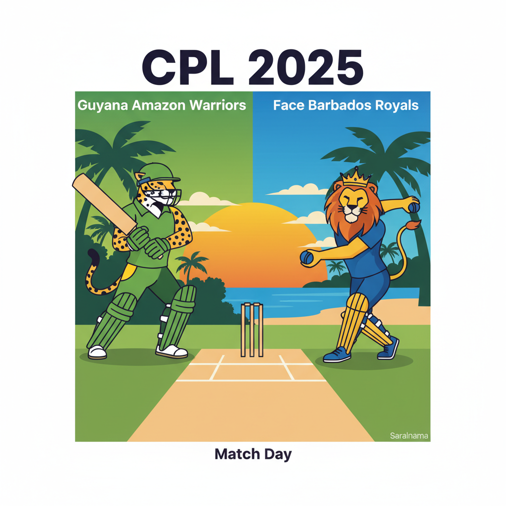 Guyana Amazon Warriors Face Barbados Royals in CPL 2025